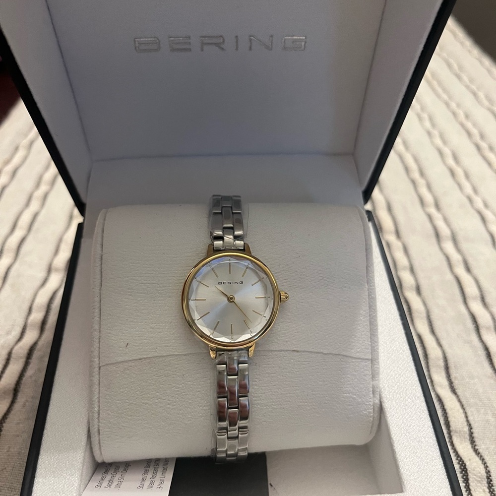 Bering Two-Tone Women's Stainless Steel Watch in Silver and Gold